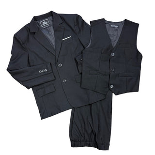 A&J Design Black 3 piece suit, 7-8 years