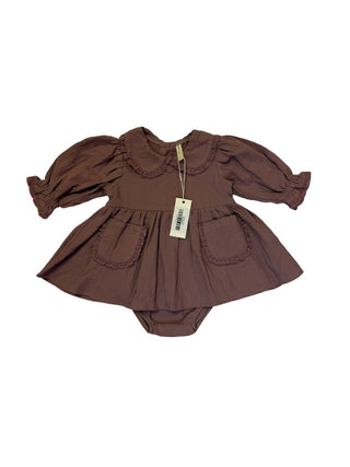 Quincy Mae Marisol mulberry dress  - new with tag, 3-6 months