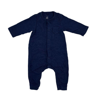Petit Bateau Navy blue play suit/sleeper, 6 months
