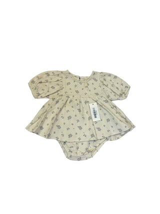 Quincy Mae Collared romper French floral  - new with tag, 3-6 months