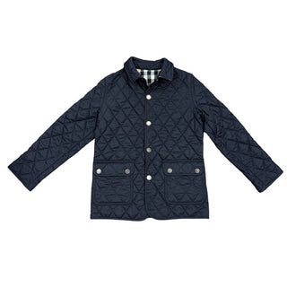 Burberry Navy quilted with diamond stitching jacket, 8 years