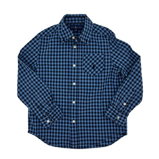 Ralph Lauren Blue checkered dress shirt, 5 years