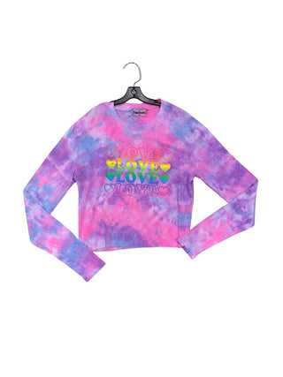 Firehouse Tie Dye Longsleeve "Love" Graphics Shirt, small