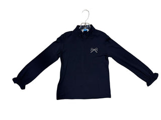 Mayoral navy long sleeve with rhinestone bow, 8 years