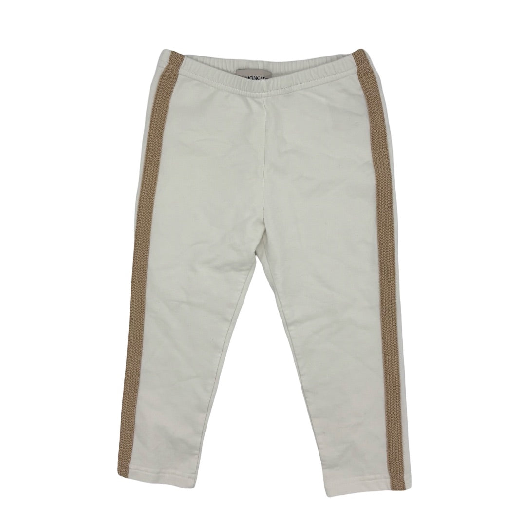 Moncler White leggings, 2 year