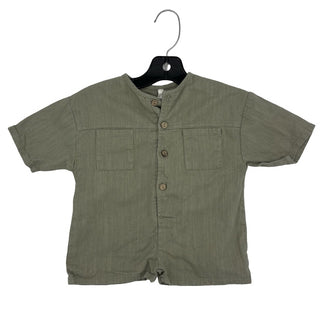 Rylee + Cru Green romper, 6-12 months
