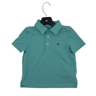 Vineyard Vines Green stripped golf shirt, 2 years
