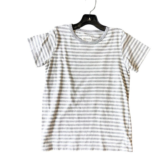 Mini Mioche grey/white strip tshirt, 9-10 years