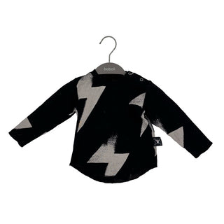 Nununu Black/cream long sleeve, 6-12 months
