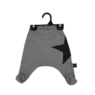 Nununu Grey w/star pants, 3-6 months