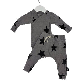 Nununu Grey star set, 6-12 months