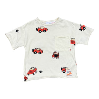 Zara T-shirt w/pocket and trucks, 9-12 months