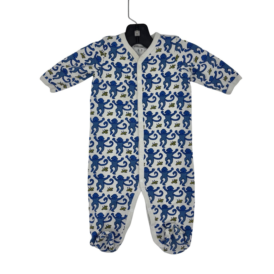 Roller Rabbit Blue monkey onesie , 6-9 months