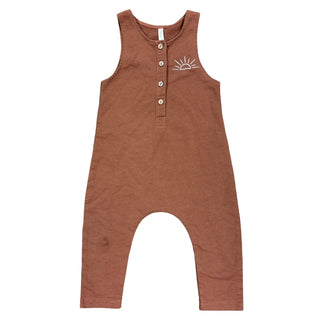Rylee + Cru Burnt copper buttoned jumper, 6-12 months