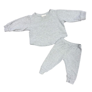 Mikki Rae Grey waffle set, 6-12 months