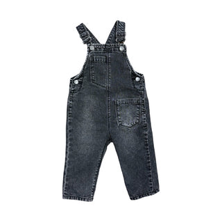 Zara Black denim overalls, 9-12 months
