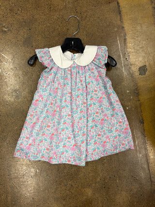 Jacadi Liberty print floral dress w/peter pan collar, 12 months