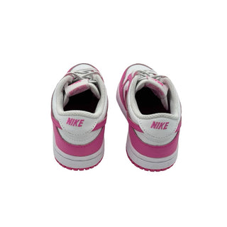 Nike pink/white dunk low, 8.5 little kid