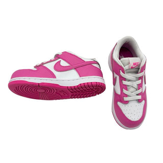 Nike pink/white dunk low, 8.5 little kid