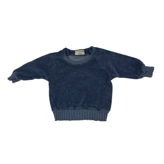 1 + in the Family Blue terry cloth sweater, 3 months