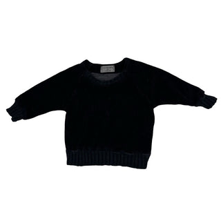 1 + in the Family Black terry cloth sweater, 3 month