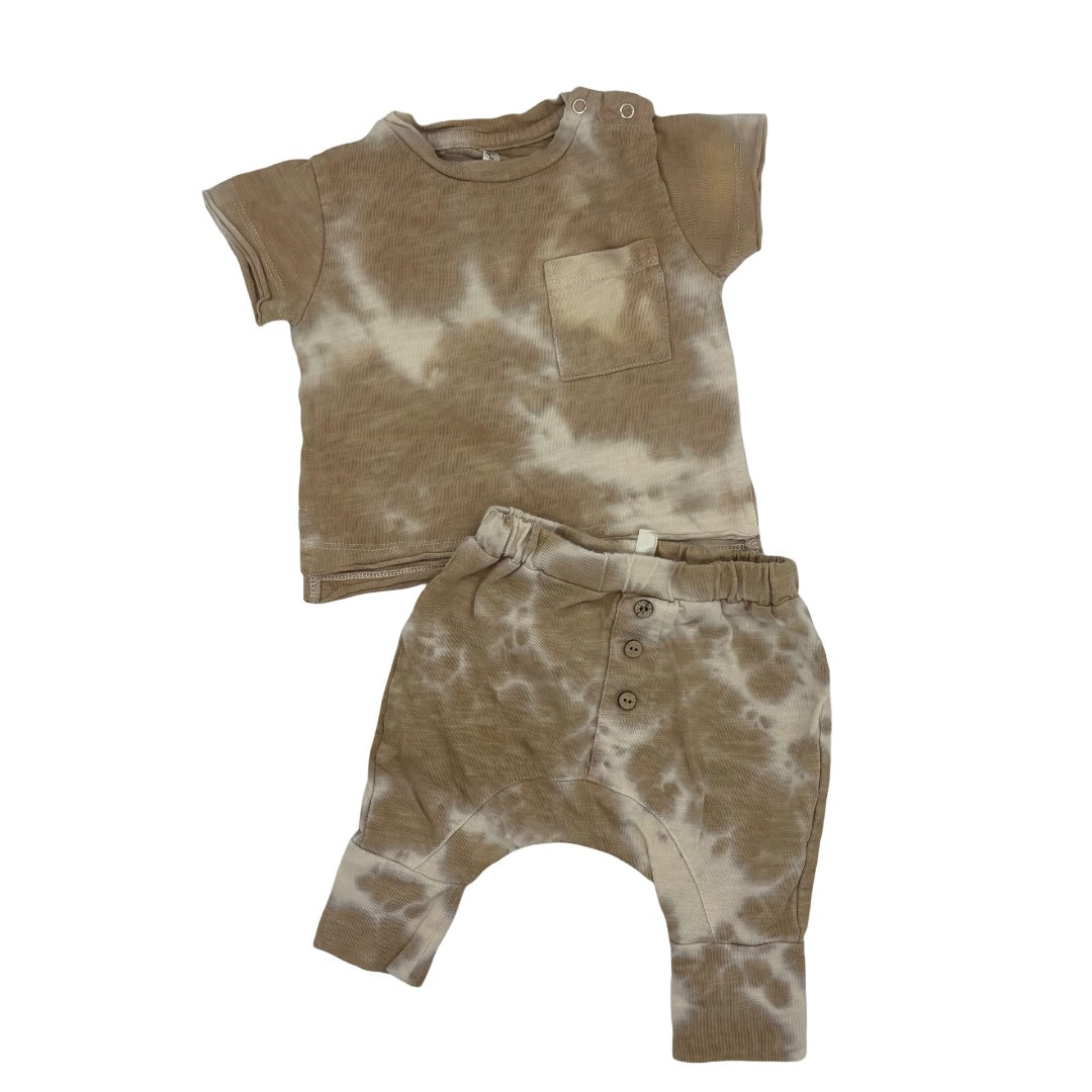 Rylee + Cru Tie dye tshirt/pant set, 0-3 months