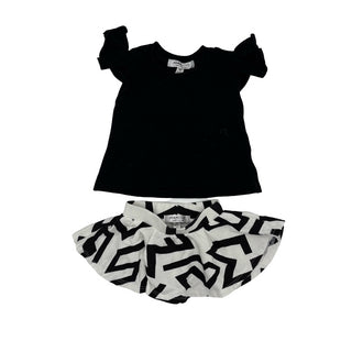 Joah Love Black tshirt/skirt set, 3 months