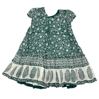 Pink Chicken green pattern dress, 3 years