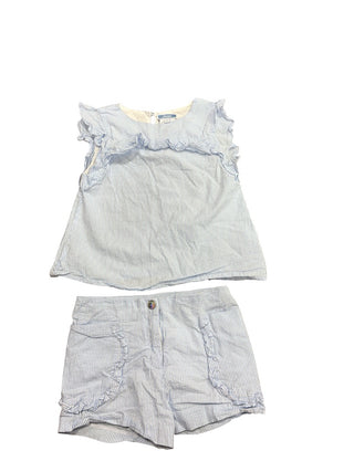 Jacadi Blue and white stripe shorts/top set, 5 years