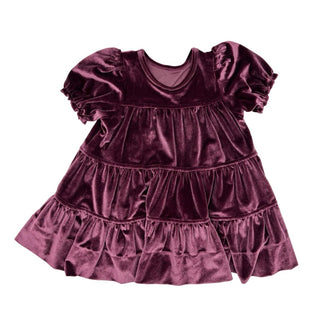Pink Chicken maroon velour dress, 2 years
