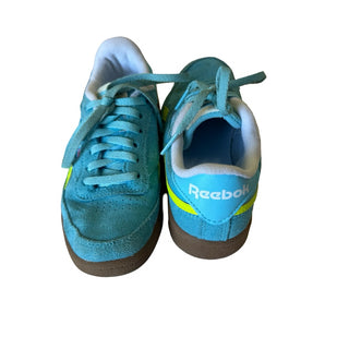 Reebok Club C revenge suede sneakers in blue/acid yellow, 1 big kid