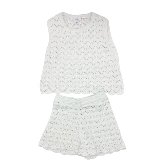 Zara white eyelet set, 3 years