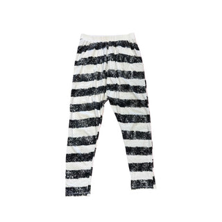 Joah Love White/black strip lightweight sweatpants, 10 years