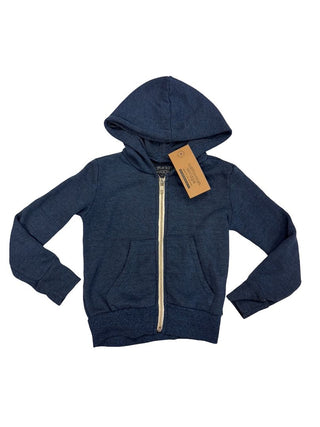 Californian Vintage Navy Zip Up Hoodie with Dog Detective Graphics - New With Tags, 2 years