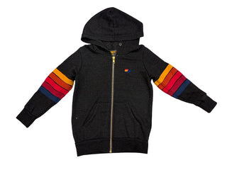 Aviator Nation Black "Venice" Zip Up Hoodie - NEW, 4 years
