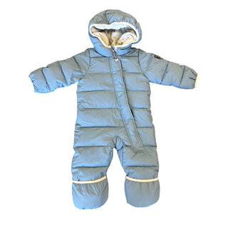 Deux Par Deux teal one piece snow suit, 12 months