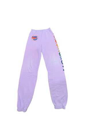 Aviator Nation Purple logo sweatpants, 14 years