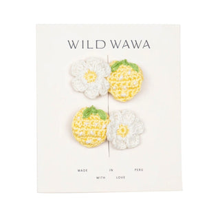Wild Wawa Crochet Clip Set in Lemon Twist New with Tags, O/S