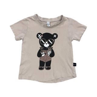 Hux Dusty rose tee w/bear graphic, 3 years