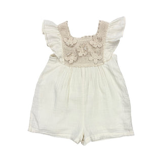 Zara Cream jumper with knit flowers, 1.5 years