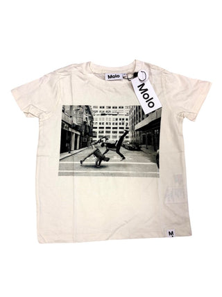Molo Breakdance Print Cream Tee - New With Tags, 2 years