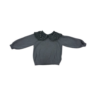Zara Grey longsleeve w/flower collar, 3 years