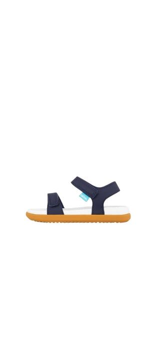 Native Charley Sandal in Regatta Blue with White Shell and Toffee Brown Sole New with Tags, 8 little kid
