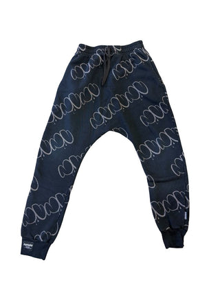 Nununu Black and Grey Allover Print Sweatpants, 10-11 years
