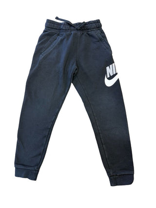 Nike Black Sweatpants with White Logo, youth small