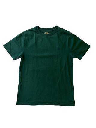 Polo Ralph Lauren  Dark Green Tee with Navy Embroidered Logo, 10-12 years