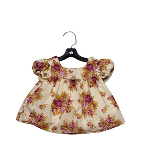 Janie and Jack Cream w/pink floral dress w/bloomers, 6-12 months