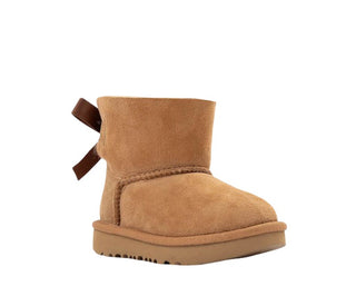 Ugg chestnut Mini Bailey Bow II boot, 9 little kid