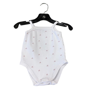 Bebe Bella White w/pink cherries tank onesie, 0-3 months