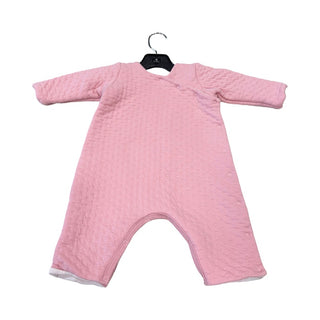 Petit Bateau Pink quilted play suit, 3 months